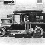 Photo of an 1920s ambulance.