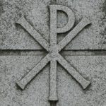Chi Rho. A symbol combining the Greek sounds “Ch” and “R”, shorthand for “Christos”.