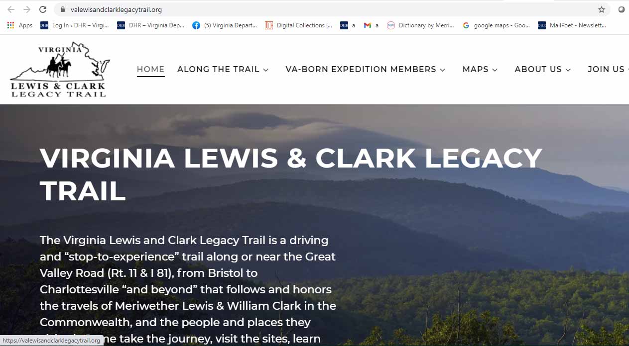Lewis and clark leg trail website