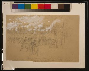 The Advance Upon Spotsylvania by Alfred R. Waud, May 9, 1864, courtesy the Library of Congress