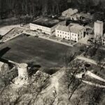 An undated aerial view of St. Francis De Sales School and St. Emma’s Military Academy