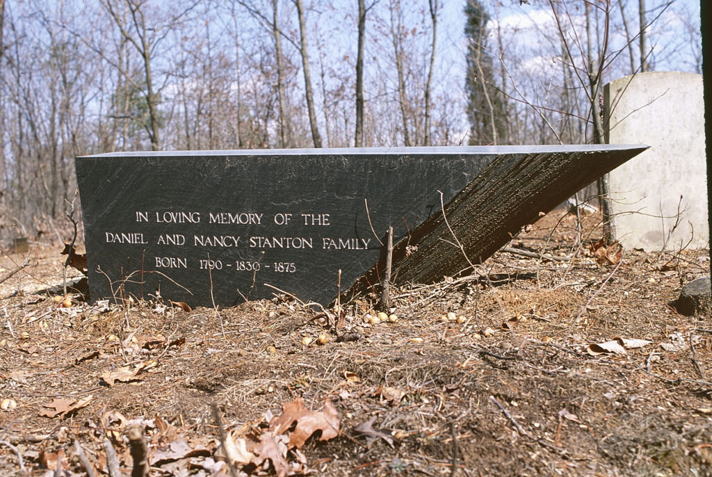 A tombstone in an African American cemetery in Virginia